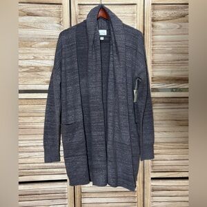 NWT Hinge Shimmering Charcoal Women’s Cardigan Size M